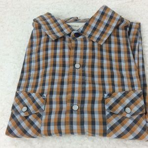 Horny toad pearl snap button down shirt size large